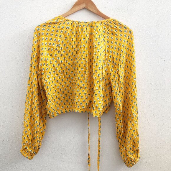 RHODE x Target Dainty Lotus Print Wrap Top Size Large - Picture 3 of 8